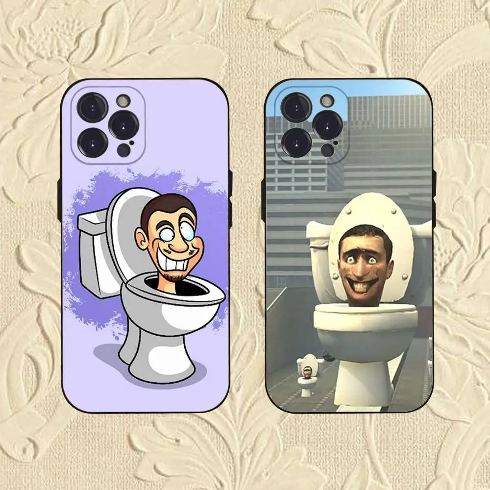 

S-Skibidi-is Cartoon T-Toilets Phone Case For iPhone 16,se4,15,14,13,12,11,Pro,X,XS,Max,XR,Plus,Mini Soft Black Cover