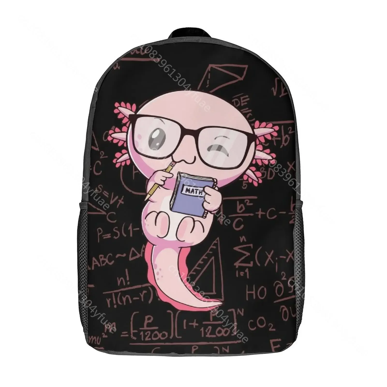 Sakura Axolotl School Backpack for Girls Boys Bookbag Large Capacity School Bag for Teenager Middle School Student Elementary