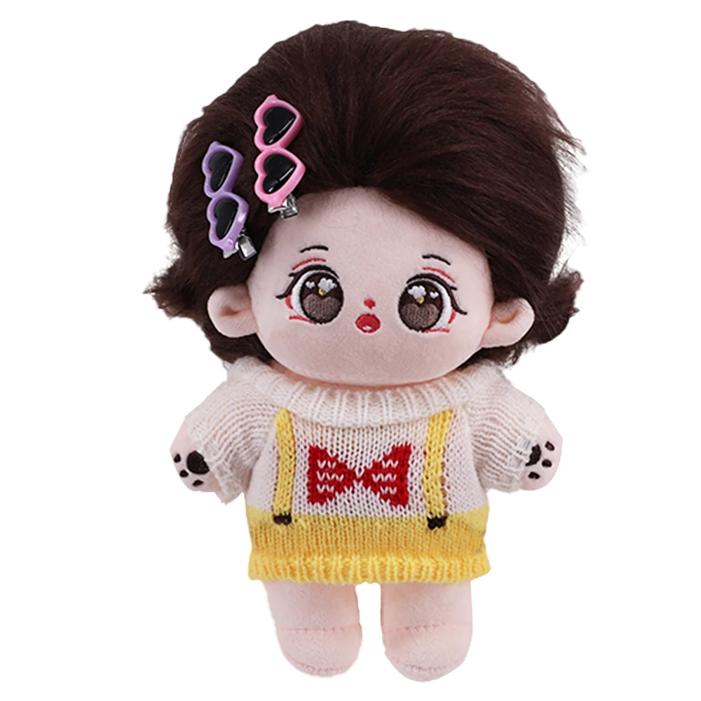 Pop Doll Clothes Cute Embroidery Sweater For 20Cm EXO Doll Plush Star Doll Clothing Accessories Stuffed Toy Outfit For Idol Doll