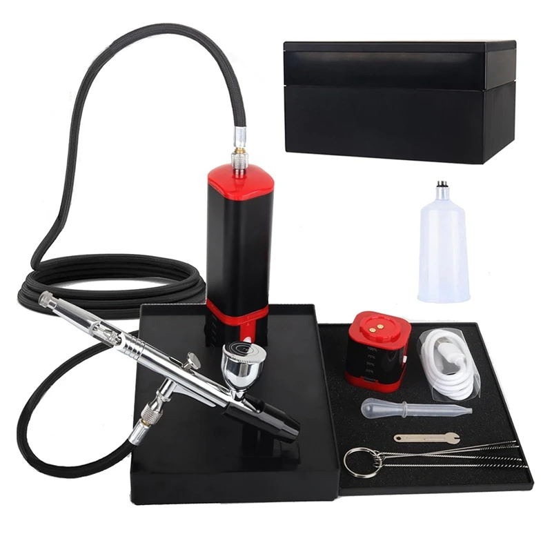 ABPQ-Tourists-Kit d'aérographe à batterie supplémentaire, compresseur, batterie de subdivision, ensemble de pinceaux sans fil pour manucure et peinture