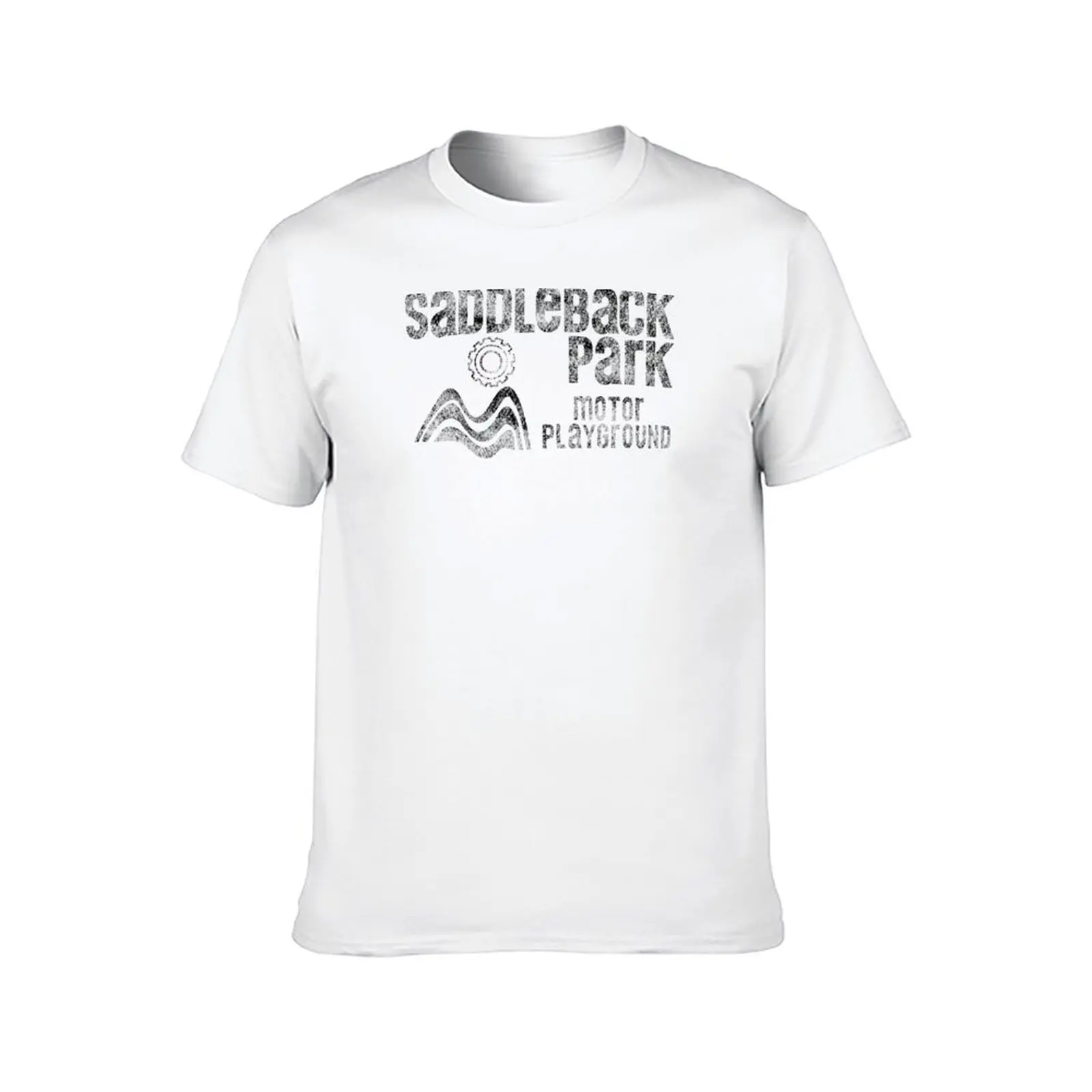 Saddleback Park Motor Playground No Border Faded Logo (Black) T-Shirt cotton t shirt pack cotton t shirts high quality T-Shirt