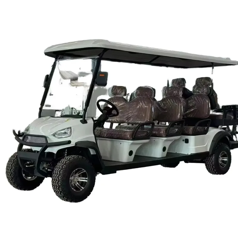 Golf cart 8-seat high-end electric 72V 200Ah lithium low voltage pass custom 8-seat golf cart