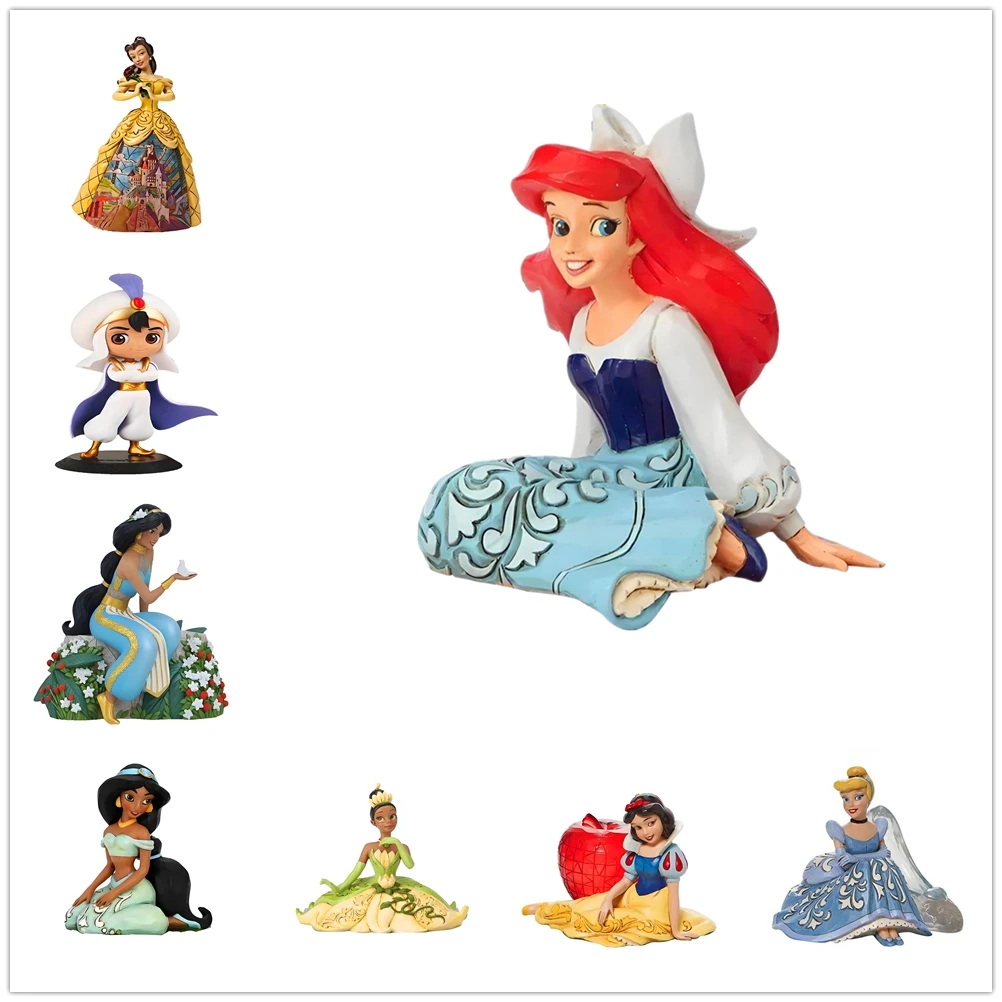 Little Mermaid Ariel Belle Princess 2D Flat Animated Sculpture Pendant Decoration Jasmine Stone Crafts Snow White Acrylic Craft