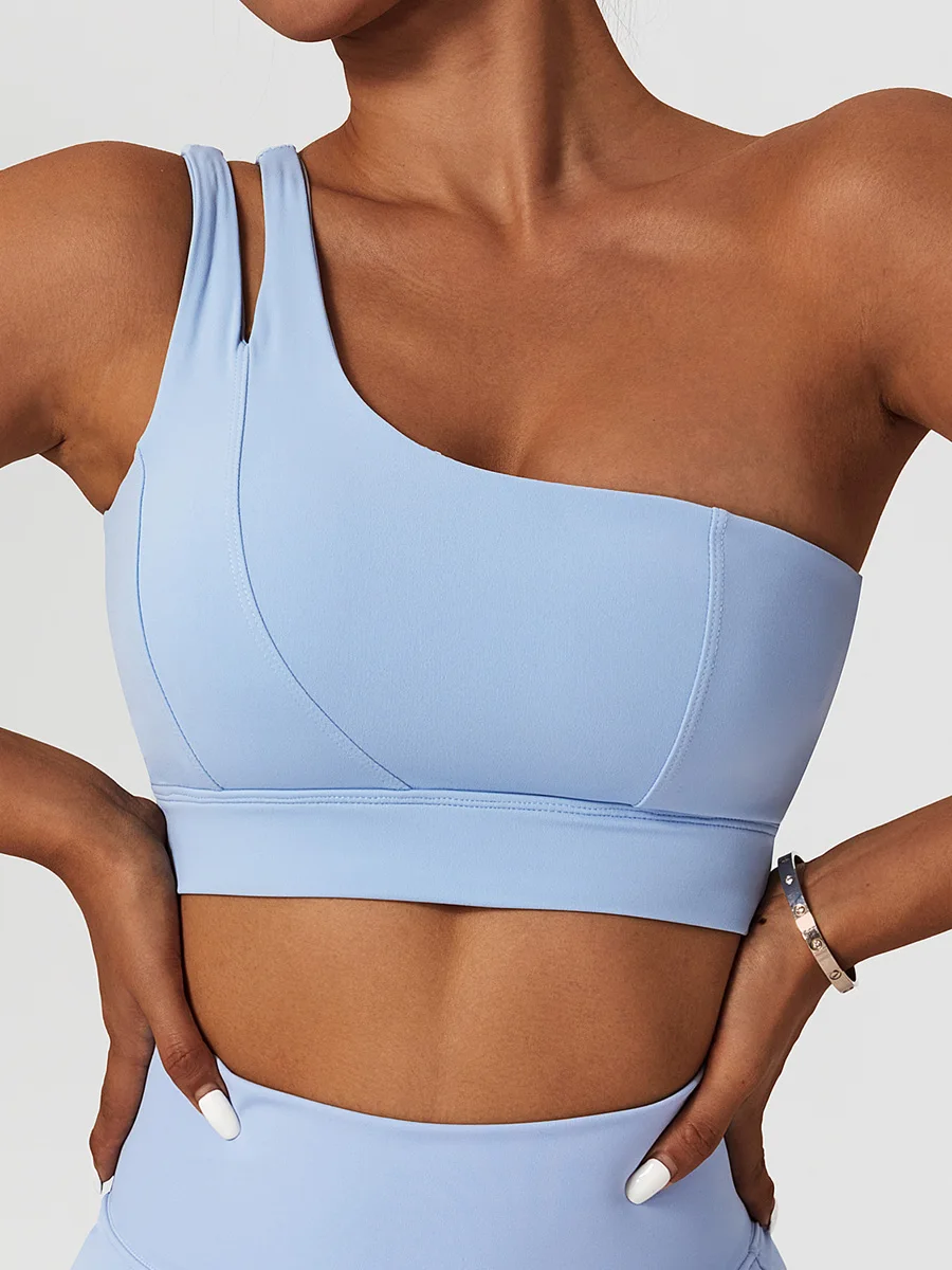 

Sport Bra Yoga Skirt Set Women Workout Sport Gym Wear Suit High Wais Fitness Crop Top Female Tennis Sportswear One Shoulder Bra