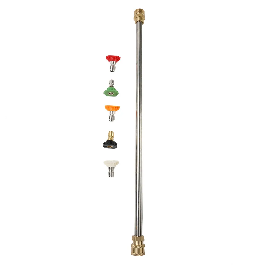 غسالة الضغط العالي 16 بوصة استبدال انس مع مجموعة فوهة 5 قطع لغسالات الضغط الكهربائية والغاز 4000 رطل لكل بوصة مربعة #6