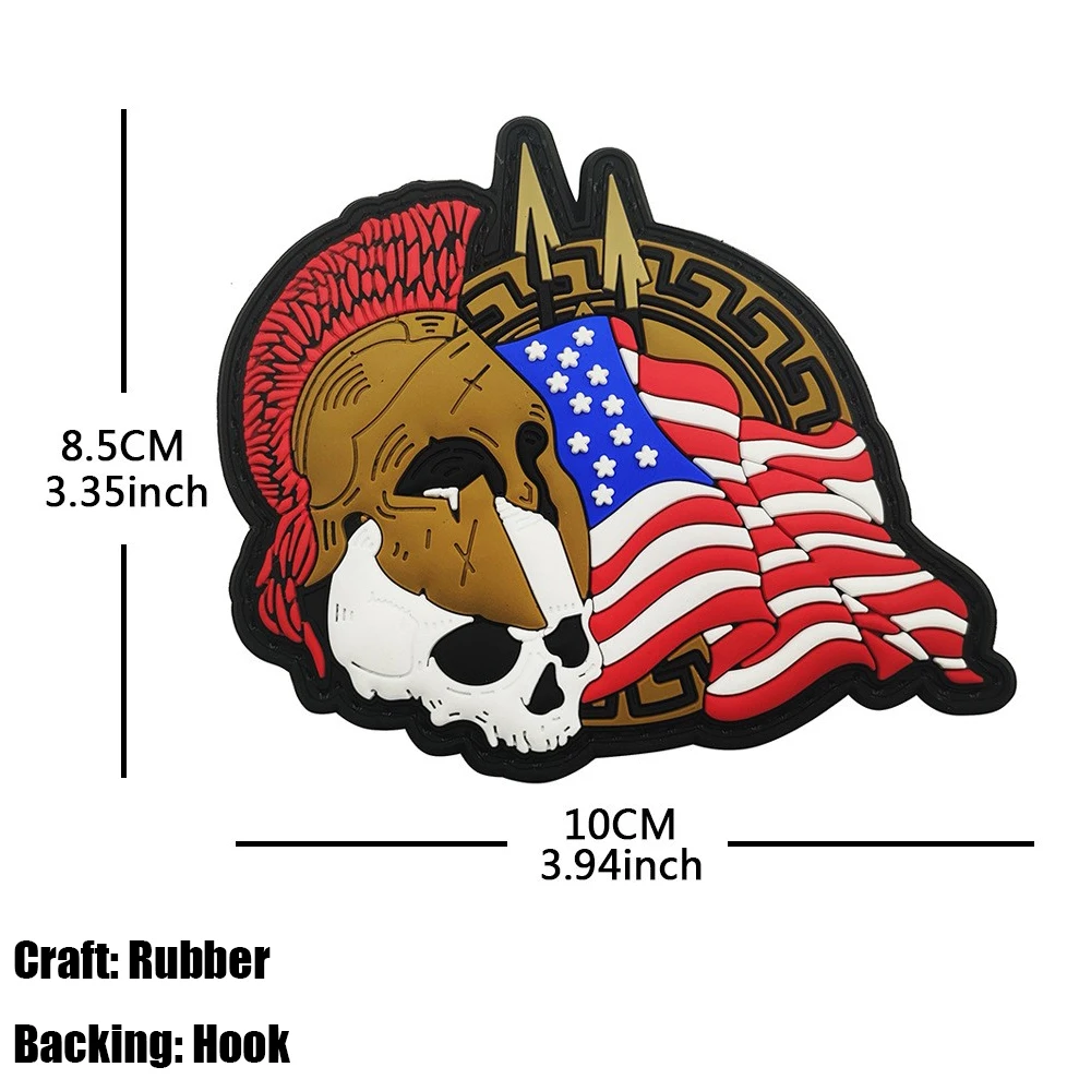 العلم الأمريكي PVC المطاط شارة بقع بيج فوت الغوريلا القرش الأسماك التكتيكية العسكرية لسترة الكتف #5