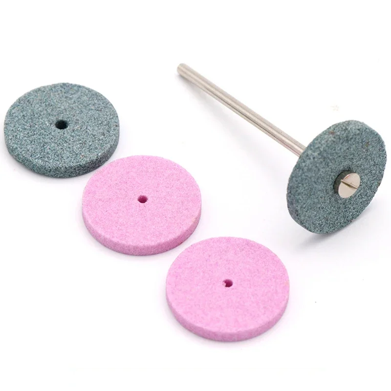 2-12pcs 20mm Mini Drill Grinding Wheel CeramicBuffing Polishing Pad Abrasive Disc 2.35/3mm Shank For Rotary Tool Accessories