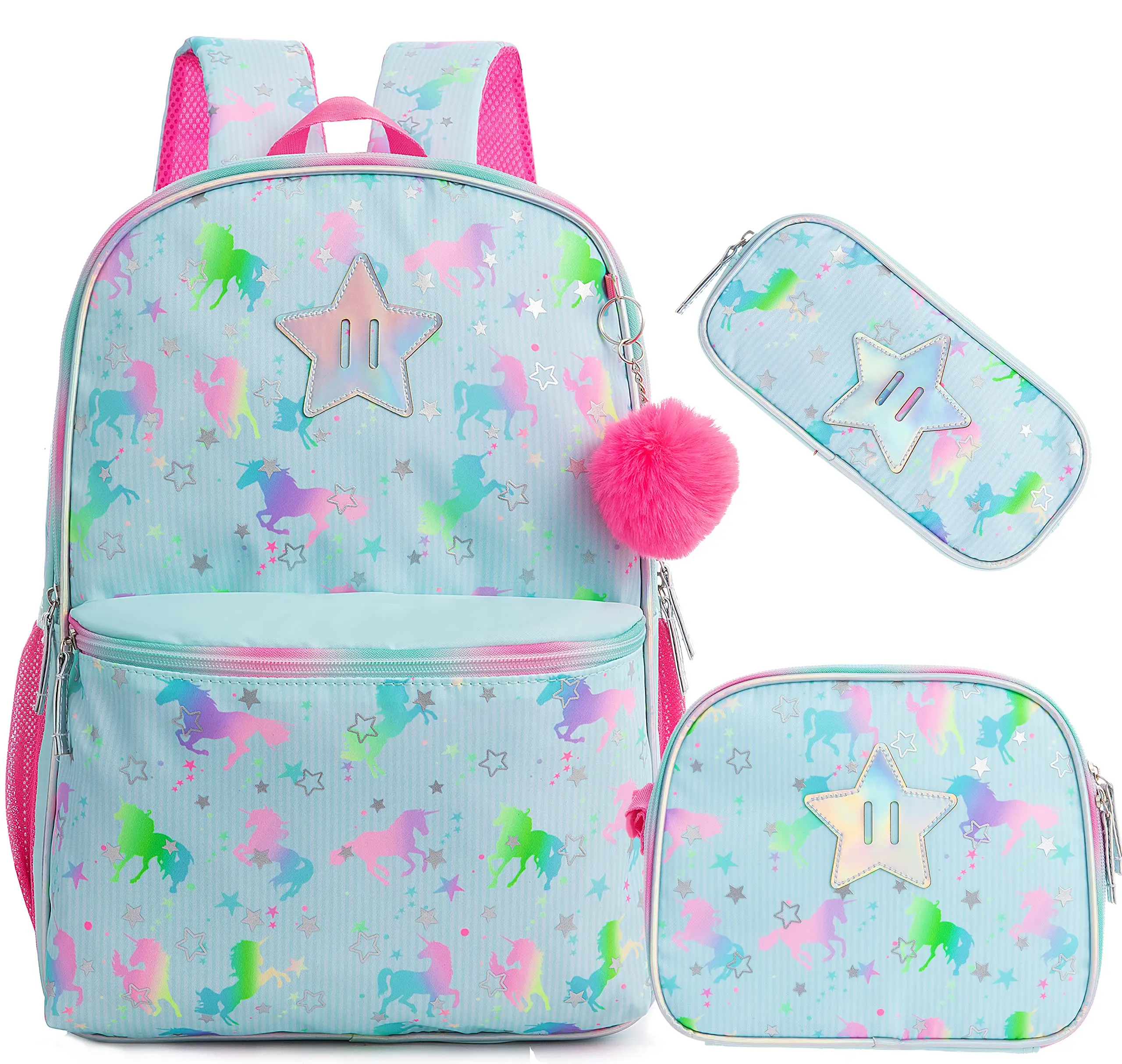 Meetbelify Backpack for Gilrs Backpacks for Elementary Students Kids School Backpack with Lunch Box for Teen Girls