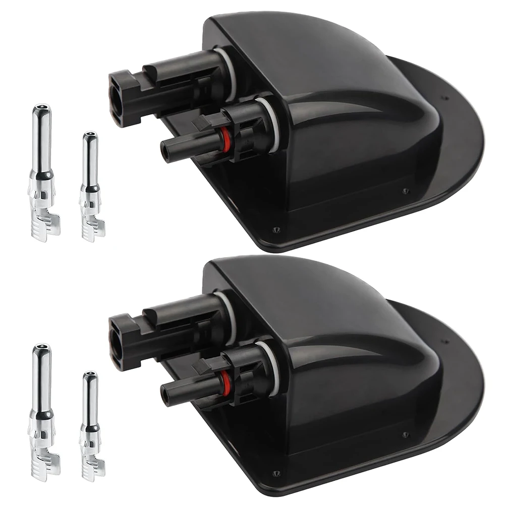 لوحة طاقة شمسية ثقب مزدوج سلك كابل دخول الغدة صناديق الختم موصل كابل منحني مقاوم للماء لقارب متنقل RV-قافلة