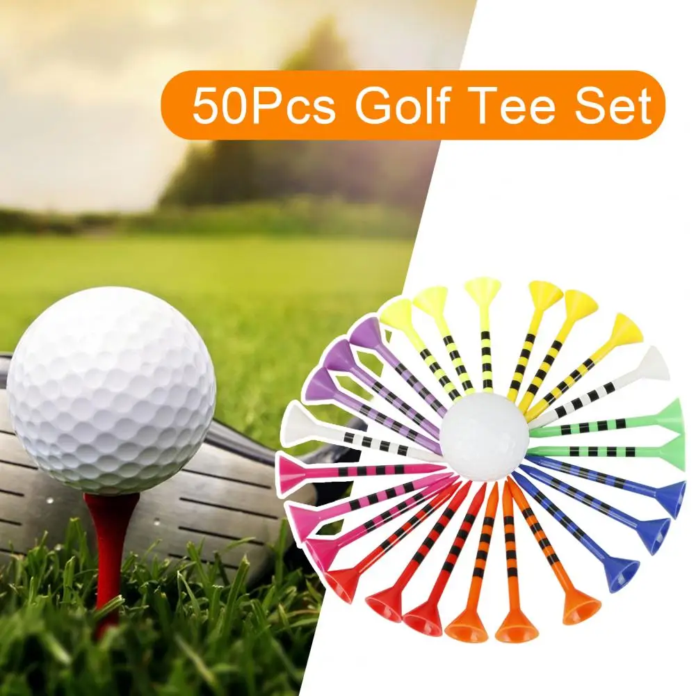 High Stability Golf Tees Unbreakable Reusable Plastic Golf Tees High Stability Low Friction Accessories for Easy Installation