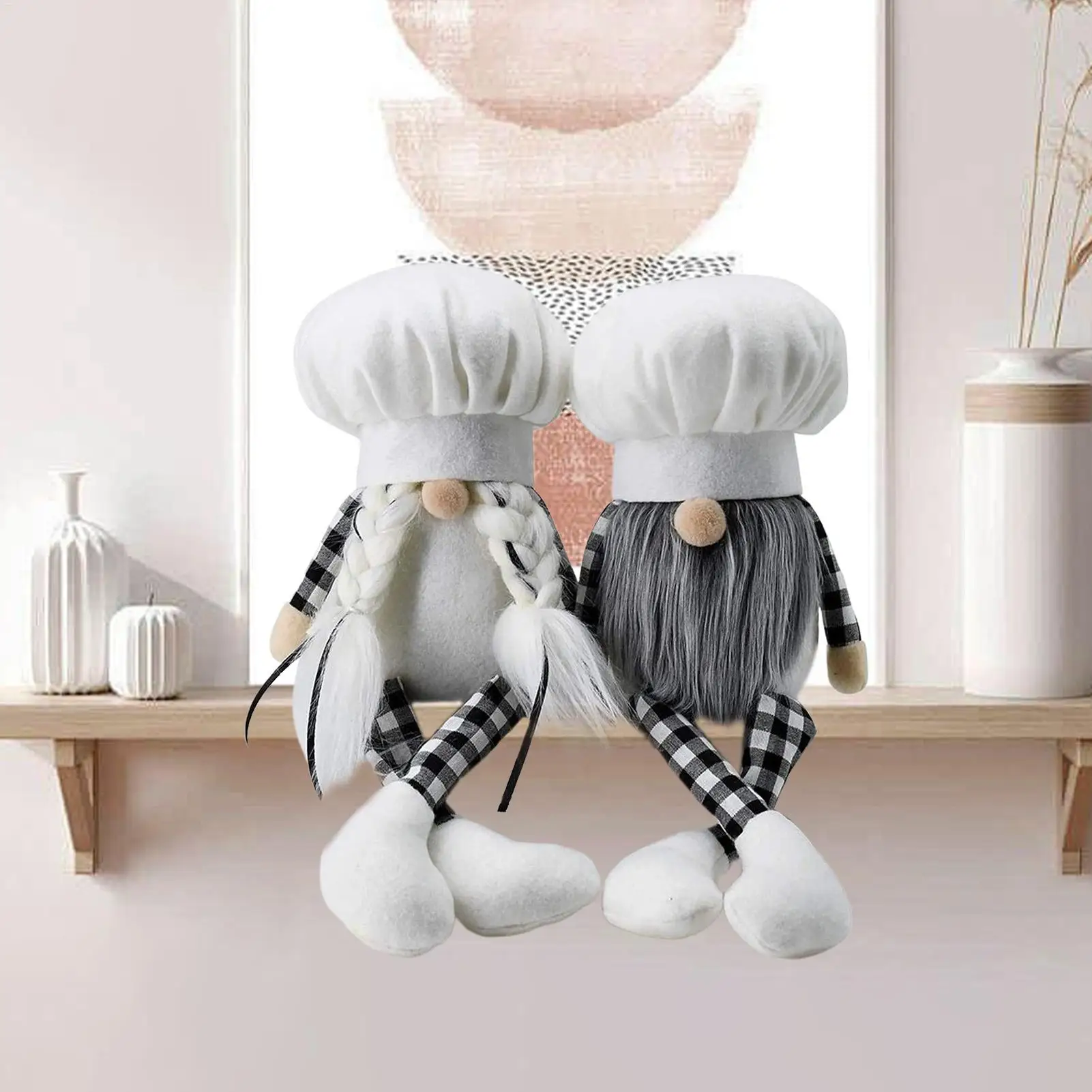 Poupée Gnome de Thanksgiving, chapeau de Chef, jouet en peluche sans visage, elfe nain, poupées sans visage, ornements pour la maison, décoration d'halloween et de noël