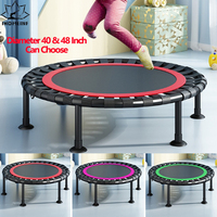 40/48 Inches Folding Trampolines Elastic Band Rubbing Bed Set Load Bearing 100kg & Bold Steel Pipe Trampolines