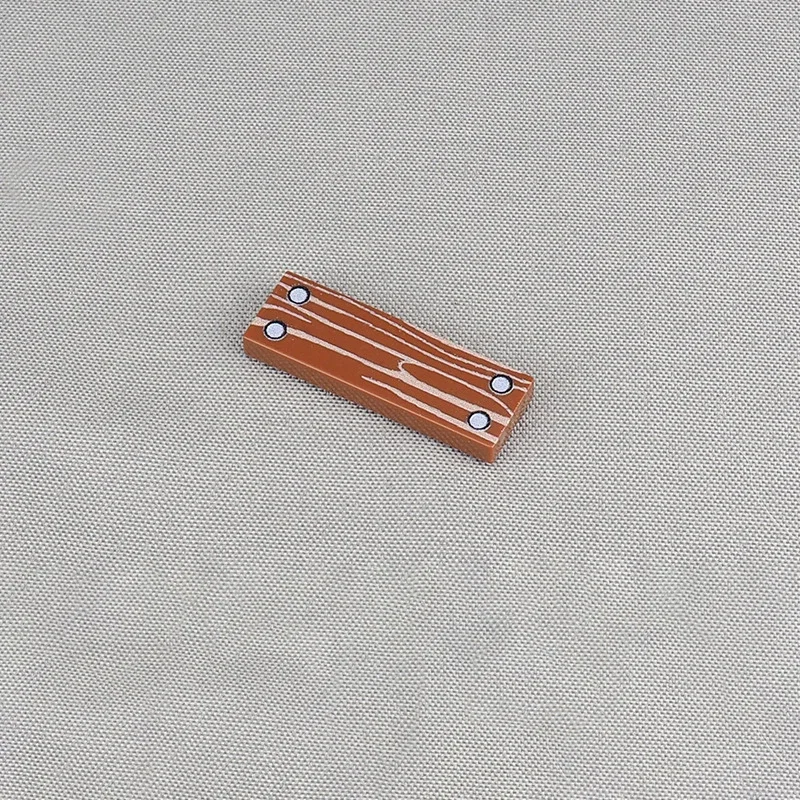 MOC – blocs de construction en Grain de bois imprimé 63864, 10 pièces, motif de sol 2431, accessoires compatibles assortis, jouets DIY, cadeau pour enfants