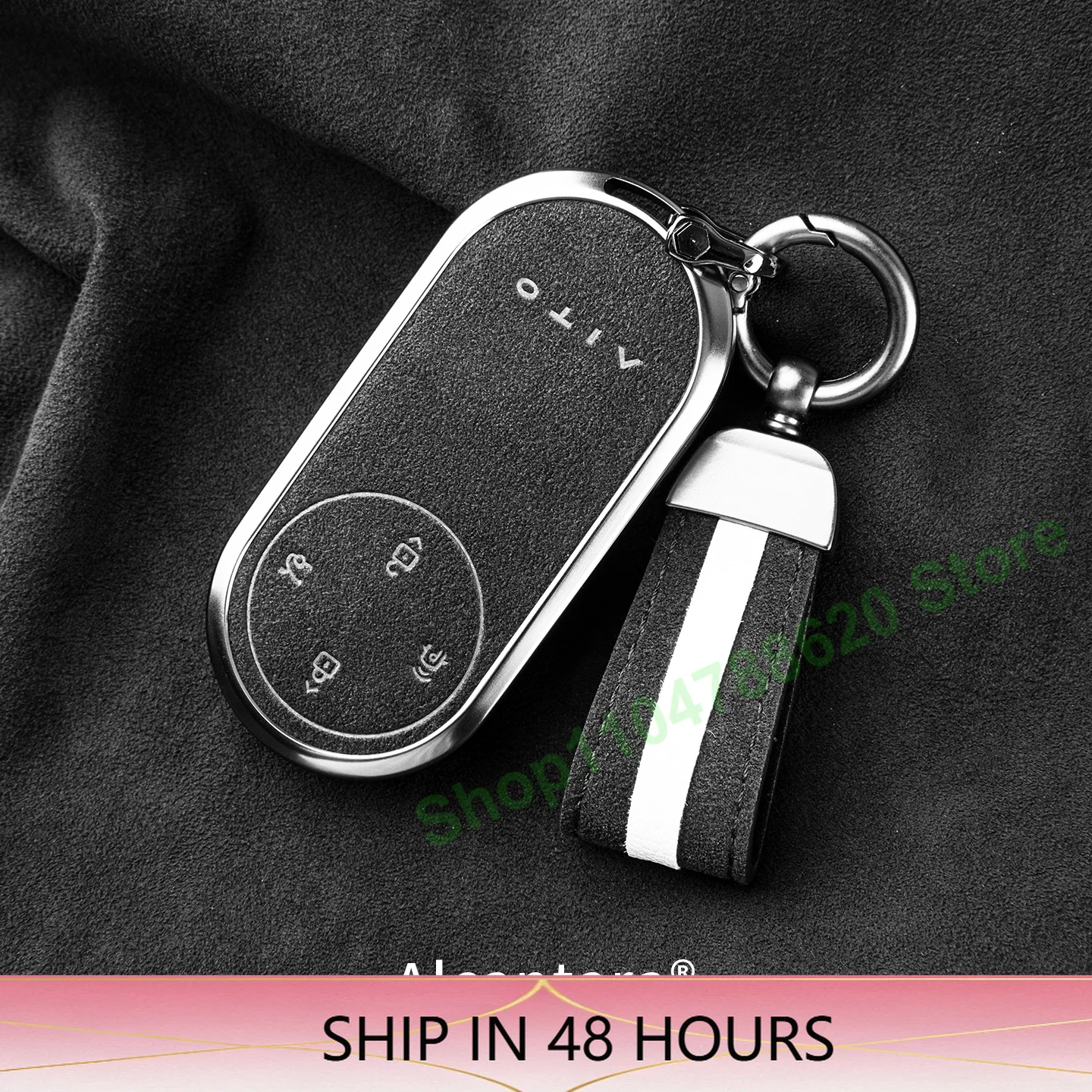 High Quality Key Fob Cover for AITO M9 M8 M7 M5 Suede Interior Decoration Accessories Automotive Interior Accessories Case Shell
