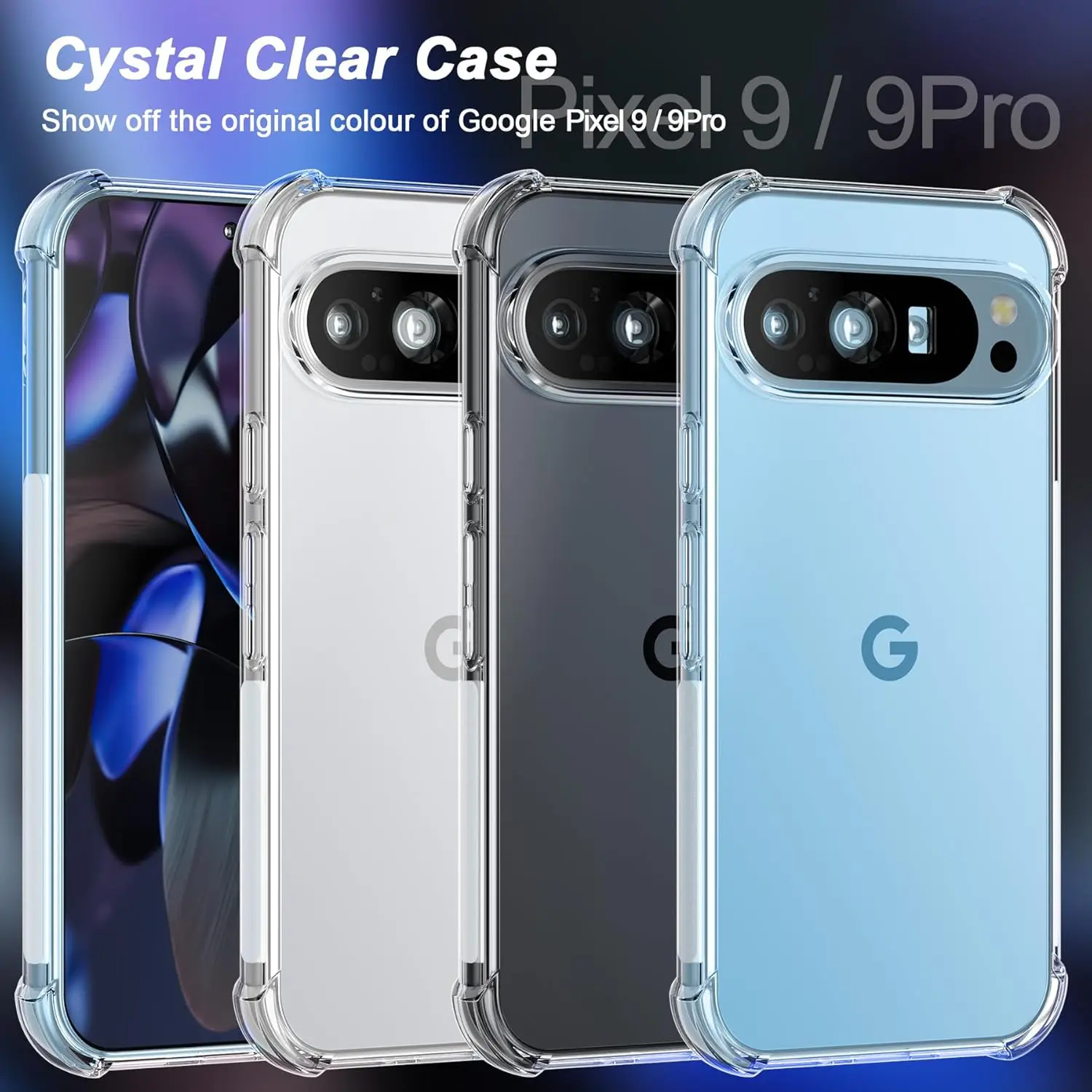 Shockproof Airbag Transparent TPU Case for Google Pixel 10 9 8 Pro XL 10A 9A 8A Protective Cover Shell Capa Fundas Coque