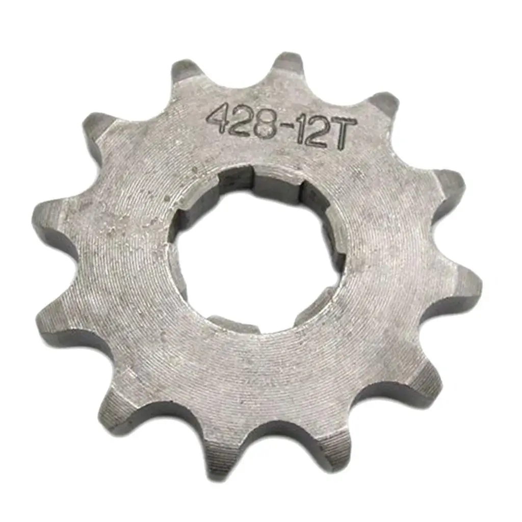 428 12T Front Chain Sprocket Heavy Duty Steel Replacement for Pit Bike 110cc 125cc 140cc Motorcycle Parts
