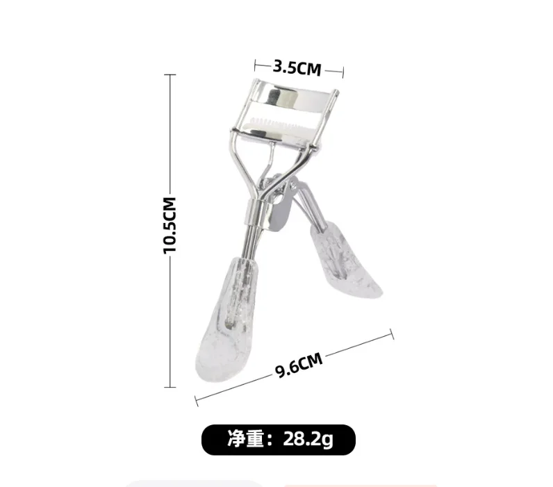 Professional Stainless Steel Eyelash Curler with Separator Comb Glitter Crystal Handle Portable Lash Curler for Eye Makeup