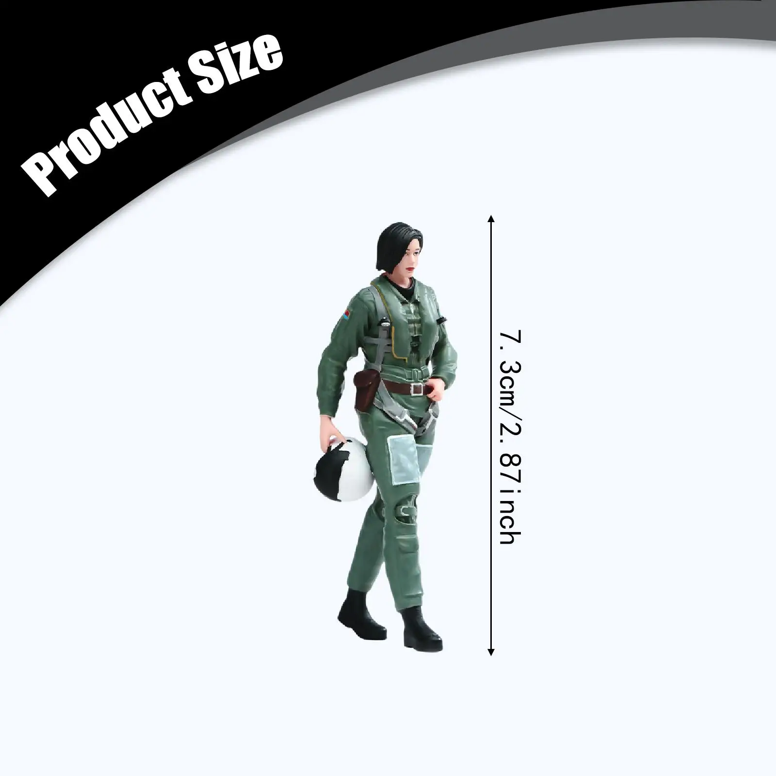 

1:24 Officer Figure Desktop Ornament Collection Painted Miniature Resin Figurine Miniature Scene Model for Micro Landscape Gift