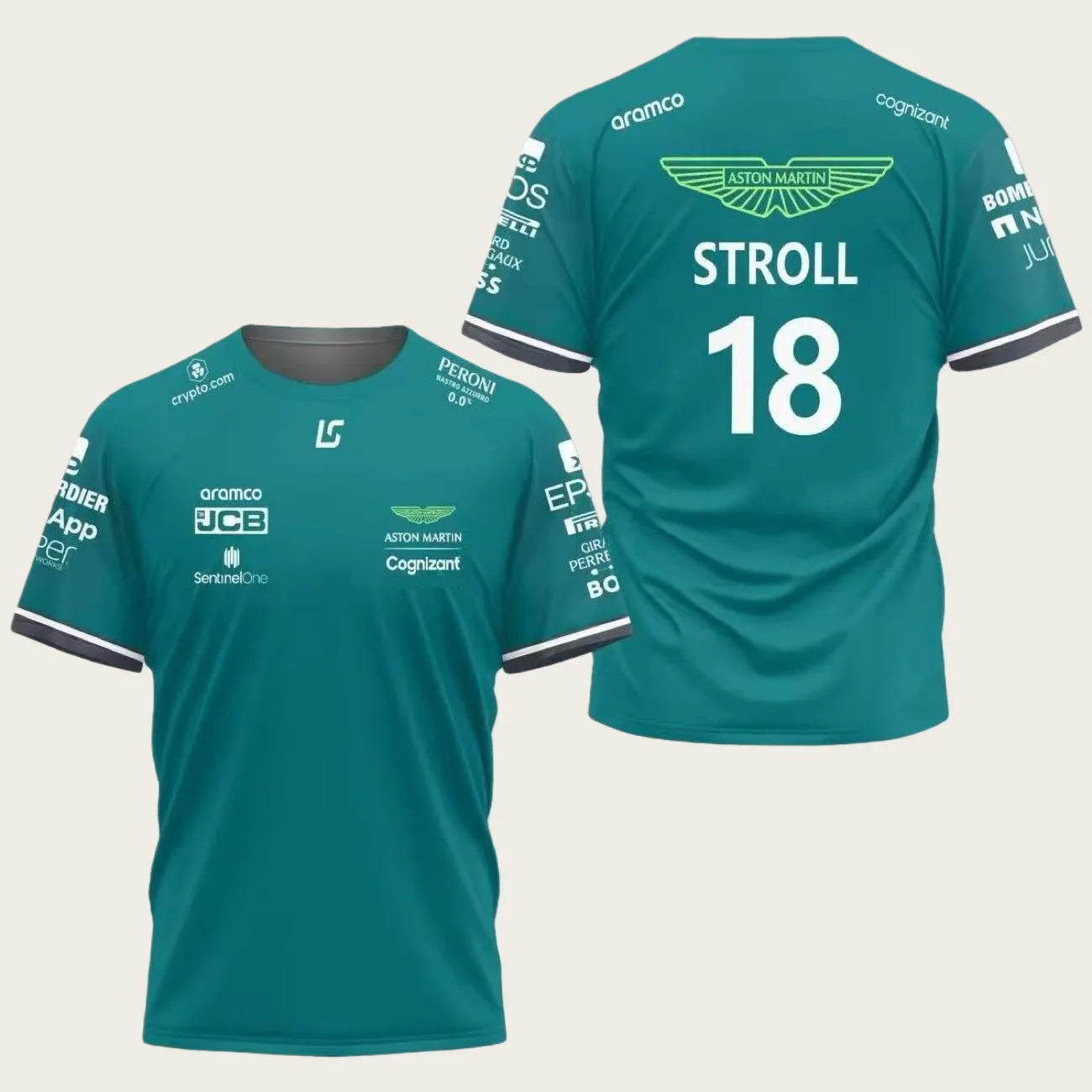 Aston Martin Alonso No. 14 Camiseta de Carreras, Corta De secado Rápido, Breathable