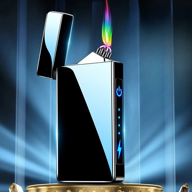 

Сенсорная импульсная компактная зажигалка с двойной дугой, металлическая зажигалка с USB-аккумулятором