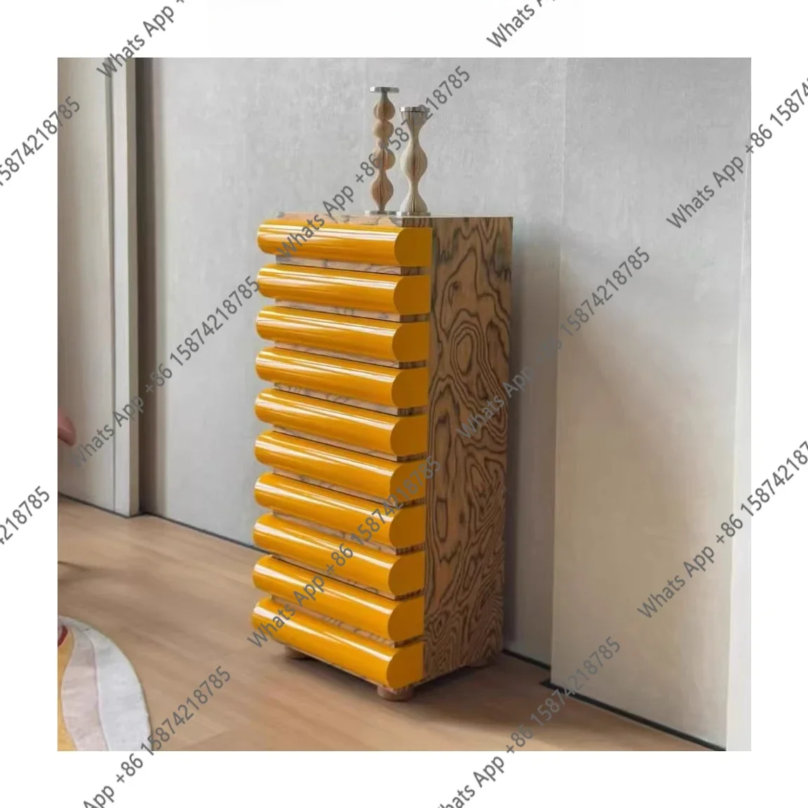 X5 Medieval Style Solid Wood Home Designer Chest Cabinet Living Room Art Creativity Retro Storage Storage Cabinet American Count