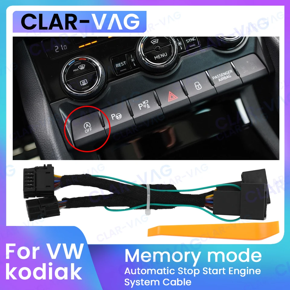 Car Automatic Stop Canceller Automatic Stop Start Engine System Eliminator Device Sensor Plug Cable For Skoda Kodiaq Memory mode