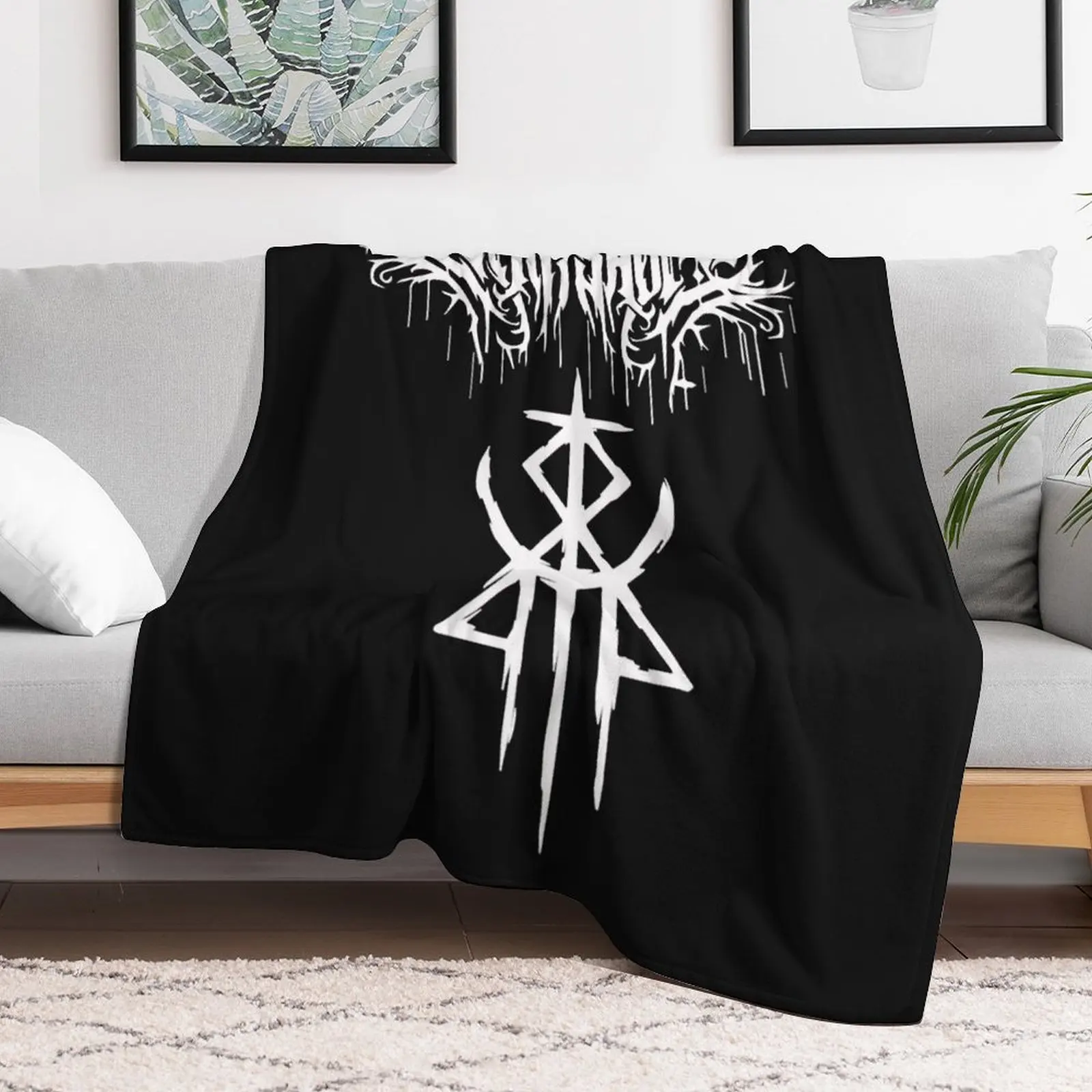 

Lorna Shore - Immortal Fan-Made Logo Classic Essential T-Shirt.png Throw Blanket blankets ands sofa bed Flannels Blankets