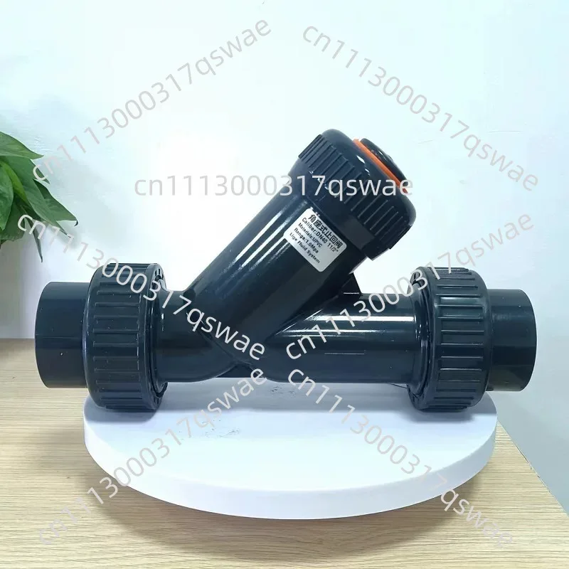 Angle Seat Check Valve Y Type Non Return Valve UPVC Plastic One Way Corrosion Resistant for Aquarium Plumbing Irrigation