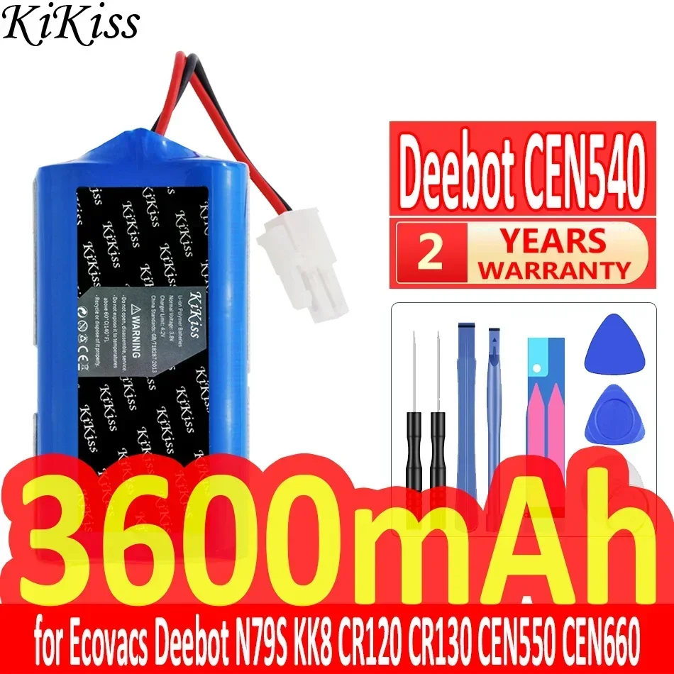 

3600mAh KiKiss Powerful Battery for Ecovacs N79S KK8 CR120 CR130 V7 V7S Deebot CEN550 CEN660 DL33 DL35 CEN640 CEN646