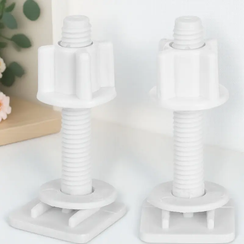

2Pcs Toilet Seat Screws and Nuts Set 27x27mm Plastic Bolts for Easy Installation Replacement Toilet Fixing Kit