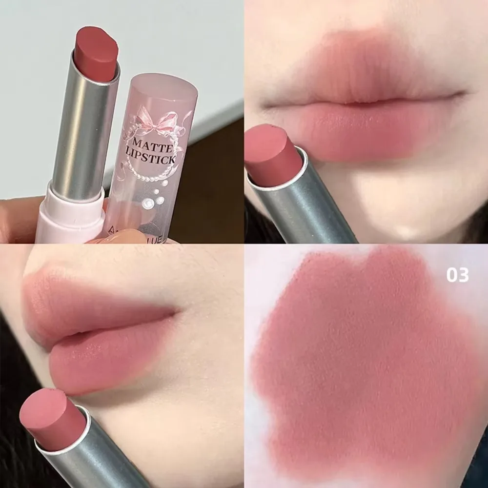 New Cement Gray Brown Lip Gloss Low Gloss Sweatproof Lip Stick Waterproof Fine Shine Lip Glaze Women