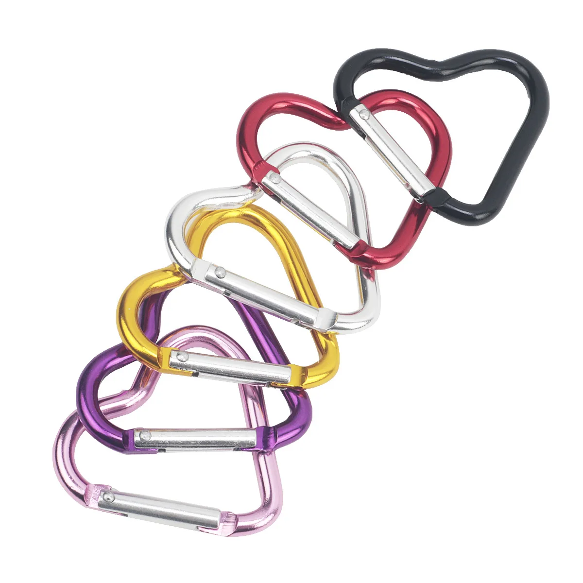 Alloy Outdoor Star Shaped Spring Locking Carabiner Clip Keychains for Backpack Camping Hiking Traveling Buckle Hook Hanging Key