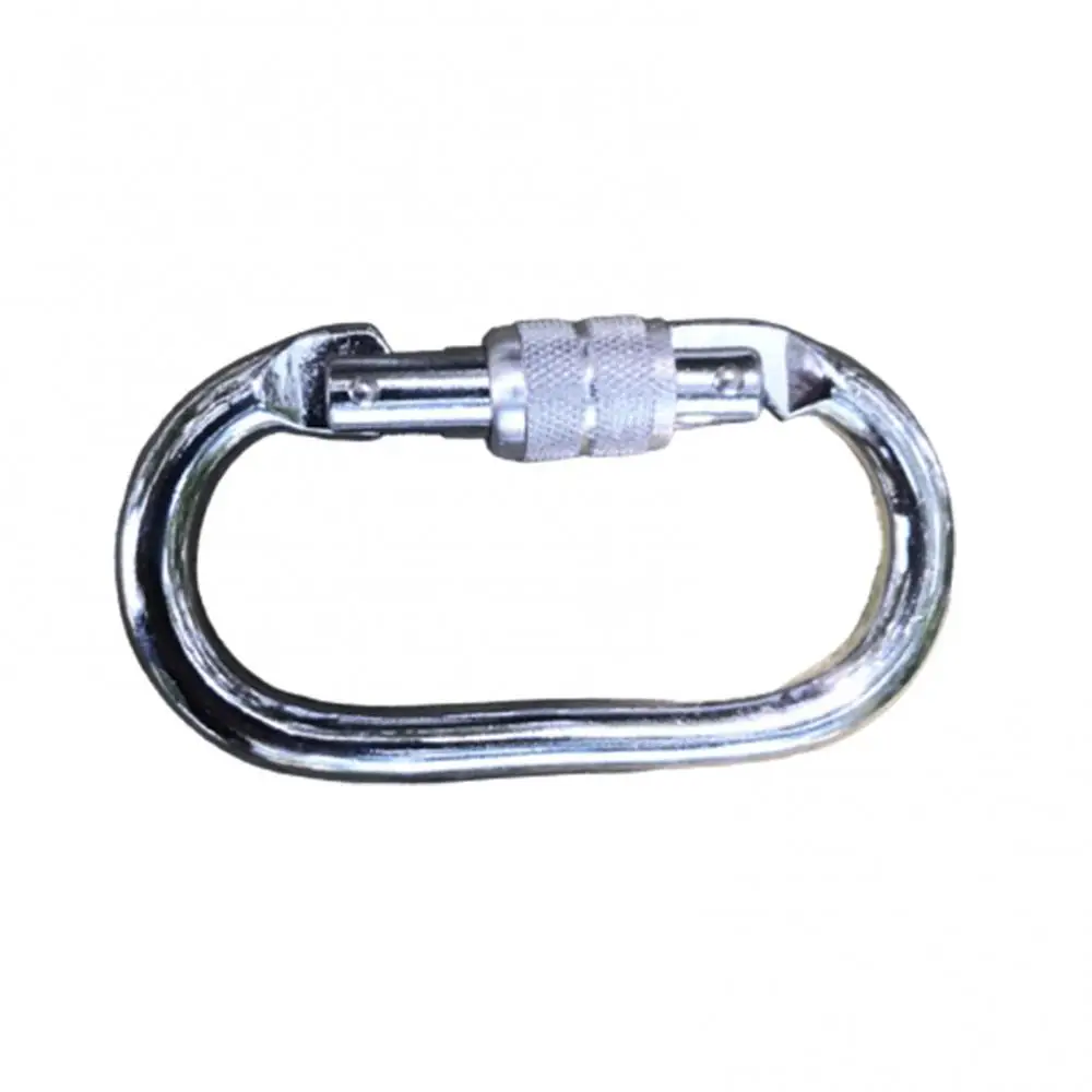 Outdoor O-Shaped Alloy Steel Main Lock Climbing Carabiner 25KN Mountaineering Hook Quickdraws Oval Backpack Buckle Keychain