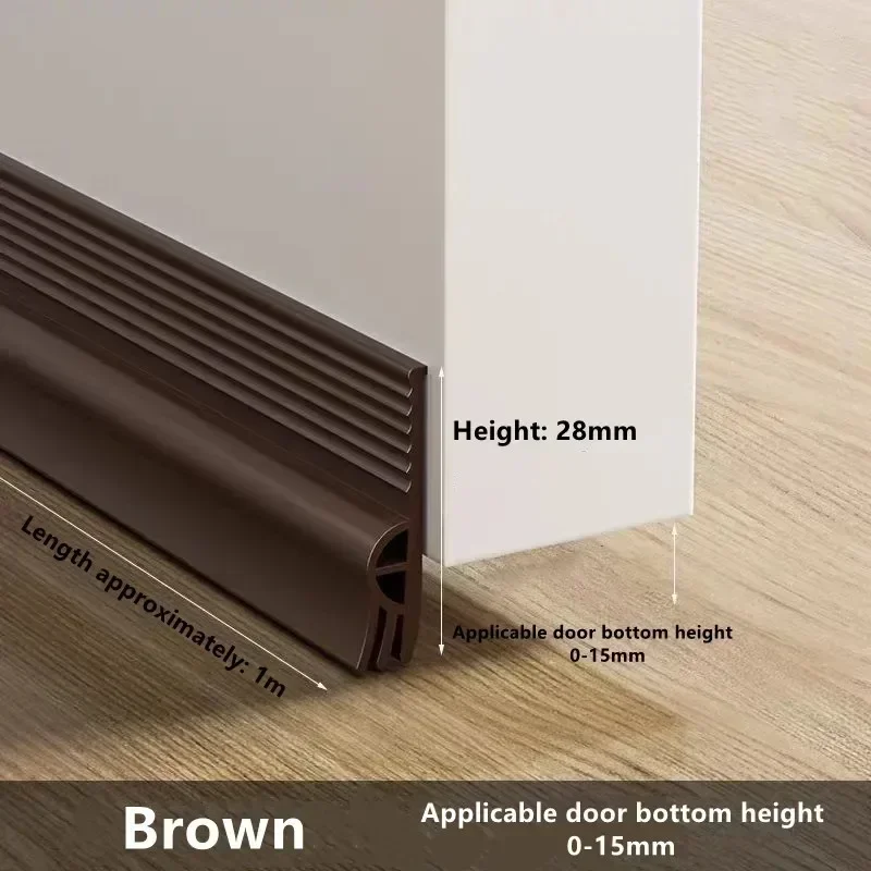 Soundproof Door Bottom Weatherstripping Self Adhesive Triple Thickening Window Seal Strip Windproof Dust and Insect Prevention