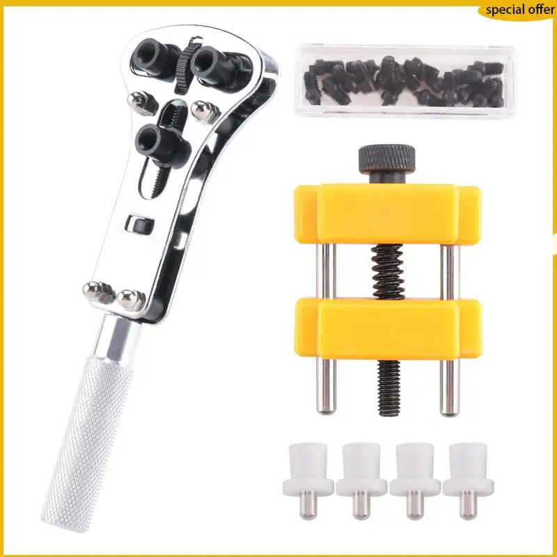 A50I Suporte de remoção de caixa de relógio ajustável Conjunto de capa aberta de três garras Kit de reparo de relógio