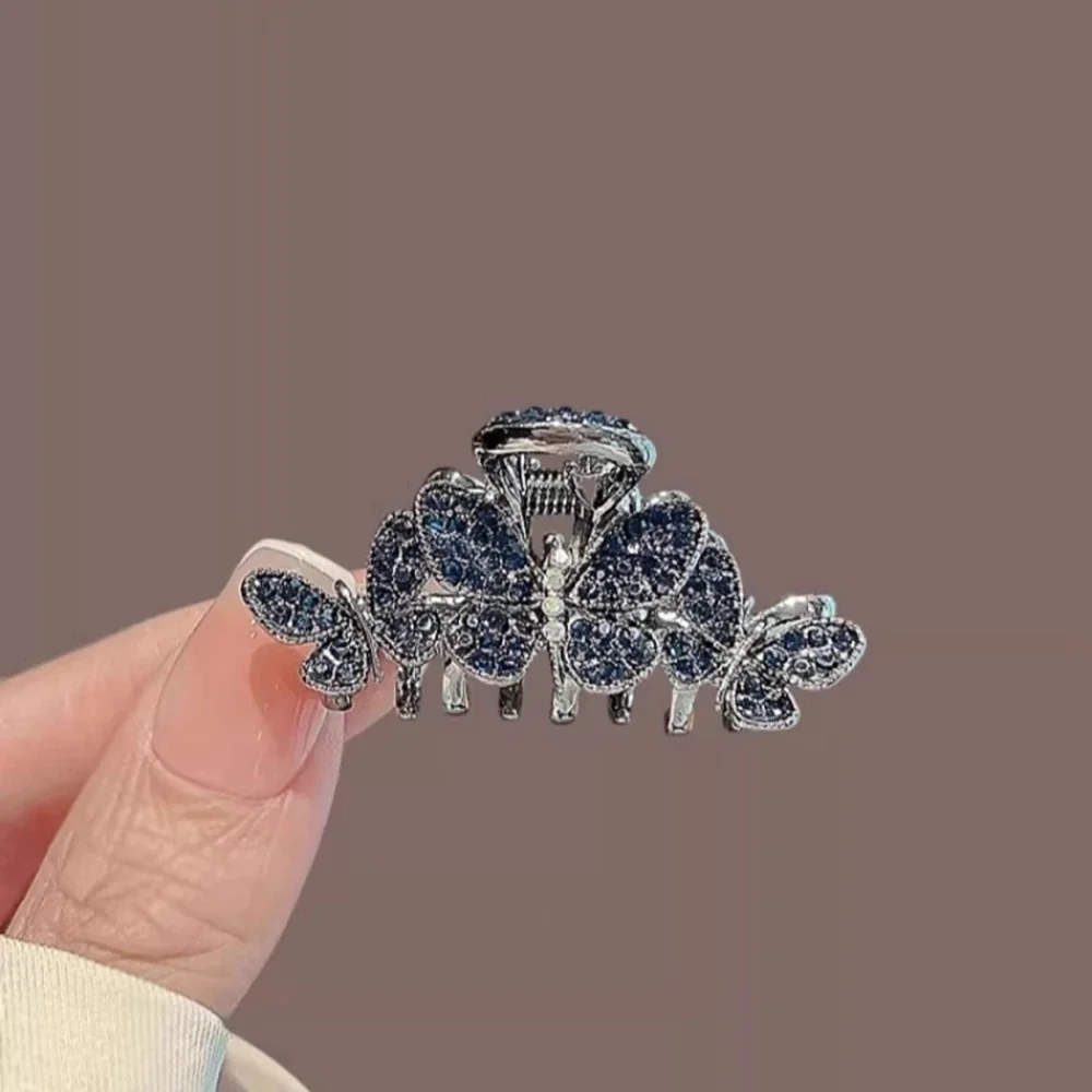 Exquisite Haarschmuck Blauer Strass Schmetterling Kleine Haarklammern Neue süße süße Prinzessin Haarnadeln Frauen Mädchen Geschenke