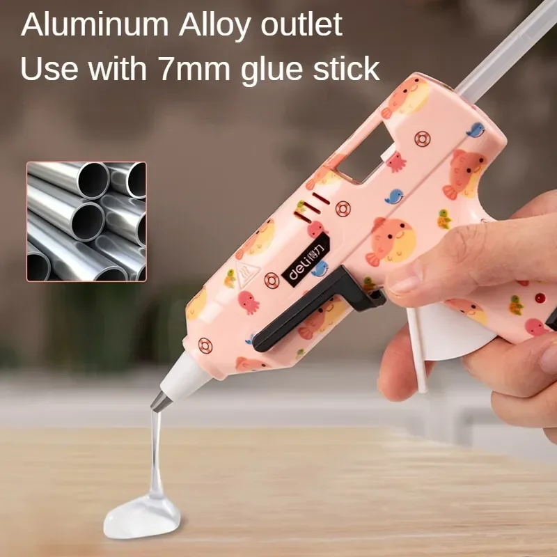 

Deli Mini Children's Hot Melt Adhesive Gun Tool 20W Safe High viscosity 7mm Adhesive Stick Household Tool DIY Electric Tool