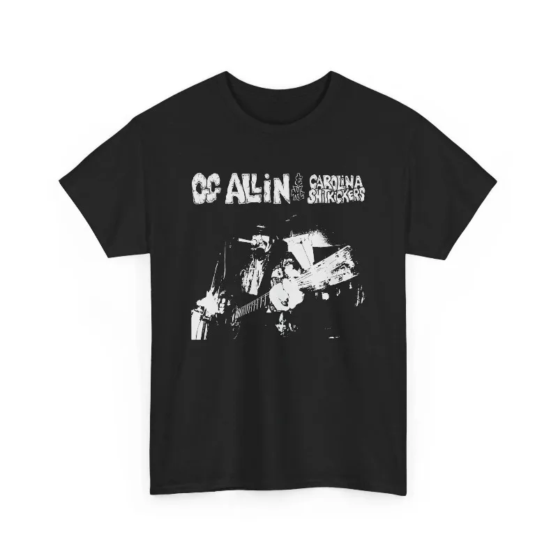 GG Allin & The Carolina Shitkickers T-Shirt, Punk Rock Tee Summer Men's and Women's Loose and Breathable T-shirt Top