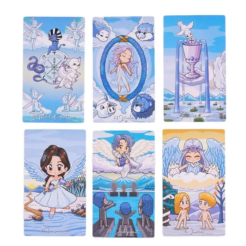 

Tarot Cards Divination Game Winter Magic Tarot Decks Future Telling Table Board Game for Beginners Girls Boys Party Supply