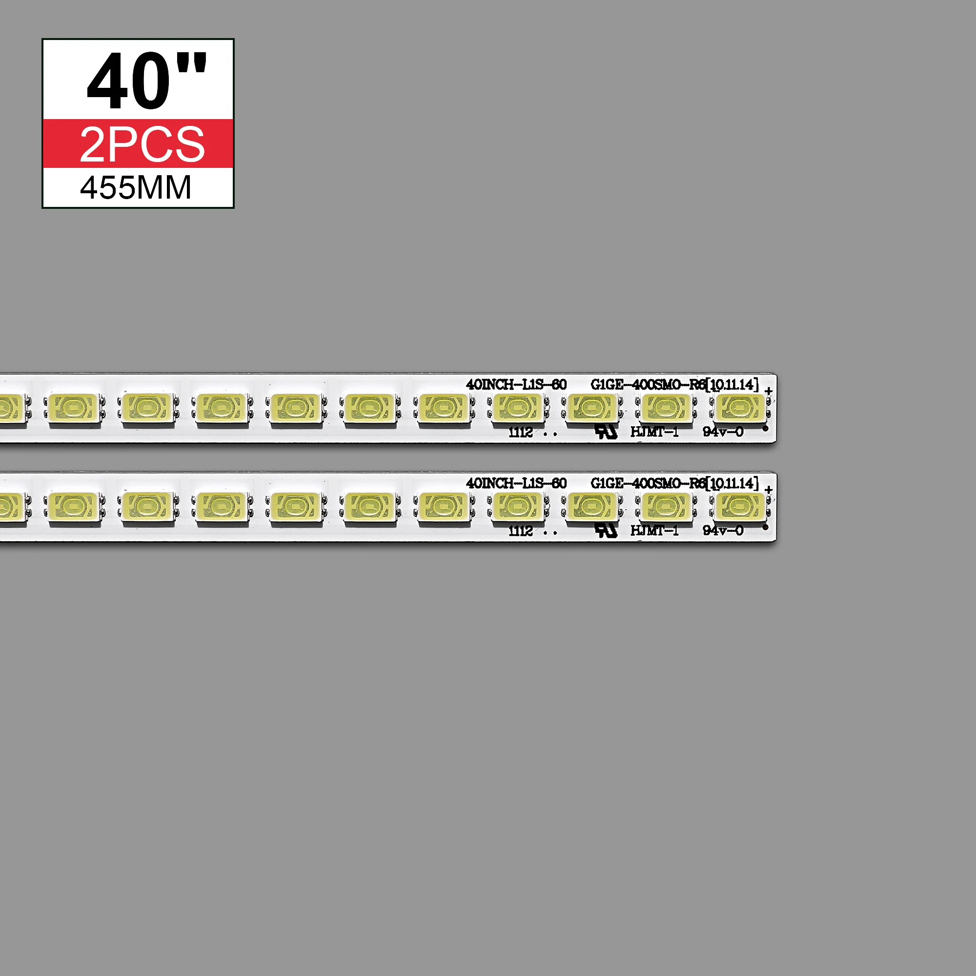 2 sztuk x 40 cal listwa oświetleniowa LED na 40 \'\'TV L40F3200B LJ64-03029A LTA400HM13 40 cal-L1S-60 G1GE-400SM0-R6 60-LEDs 455mm