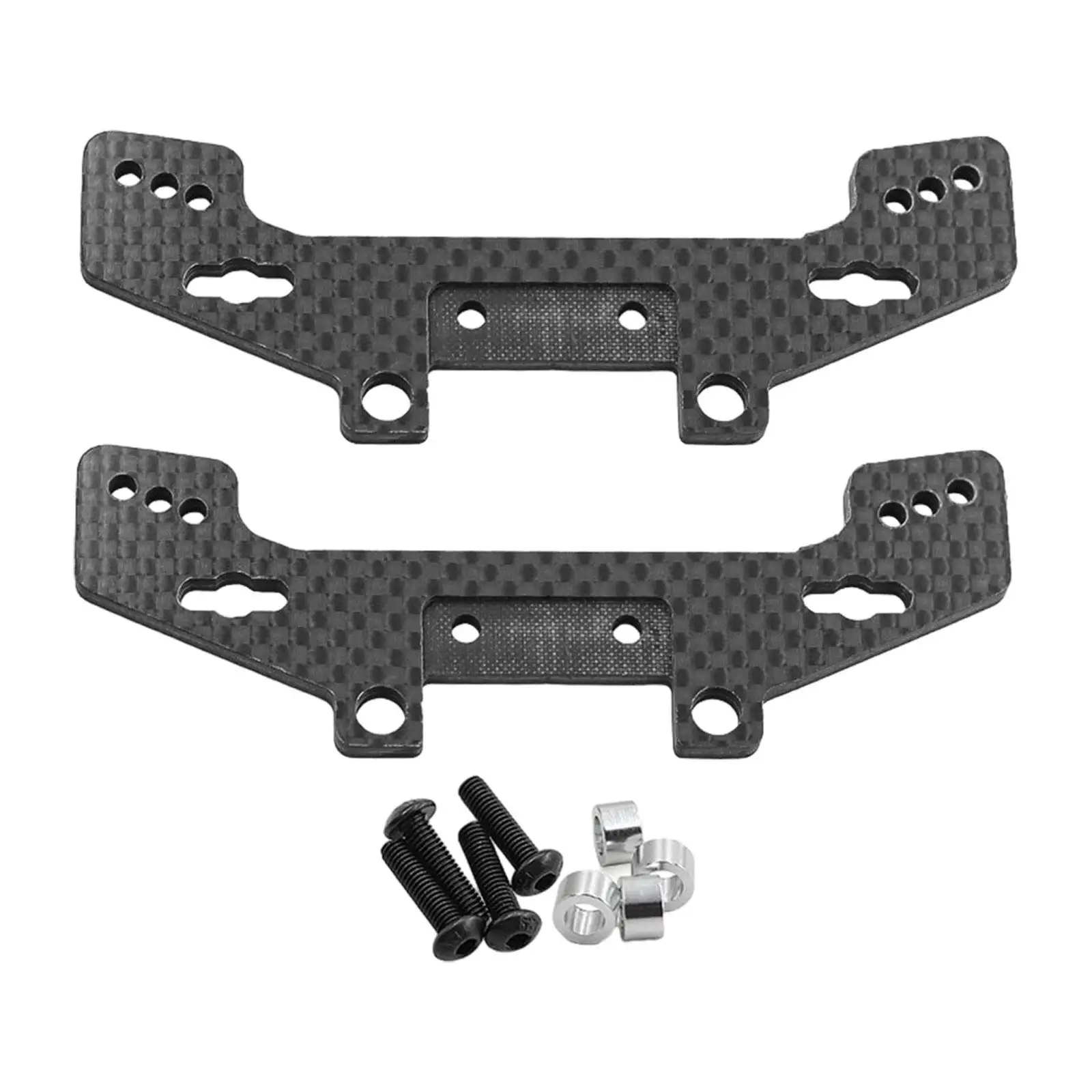2x Kohlefaser-Stoßdämpferhalterung für TT02 TT02R 1/10 RC Autozubehör