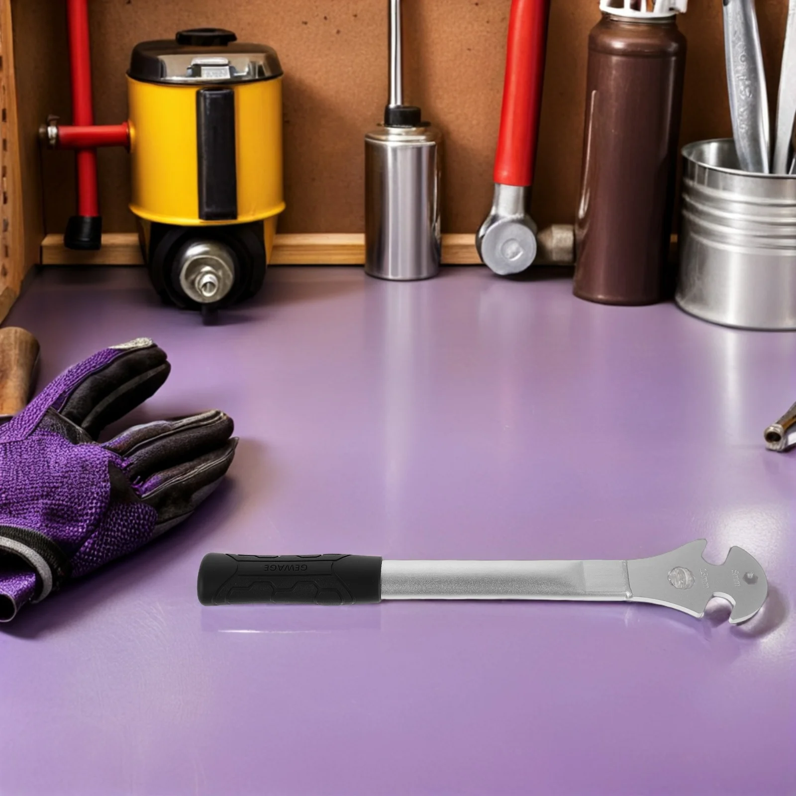 

Bike Pedal Wrench Extended Handle Durable Steel Universal Fit For Mountain Road Exercise Bikes Tool Spanner Wrench Cycling