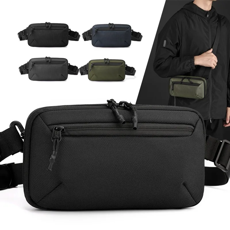 

Waterproof Nylon Chest Pack - Tactical Multi-Function Sling Bag, Stylish Crossbody Waist Pack for Outdoor & Casual Wear