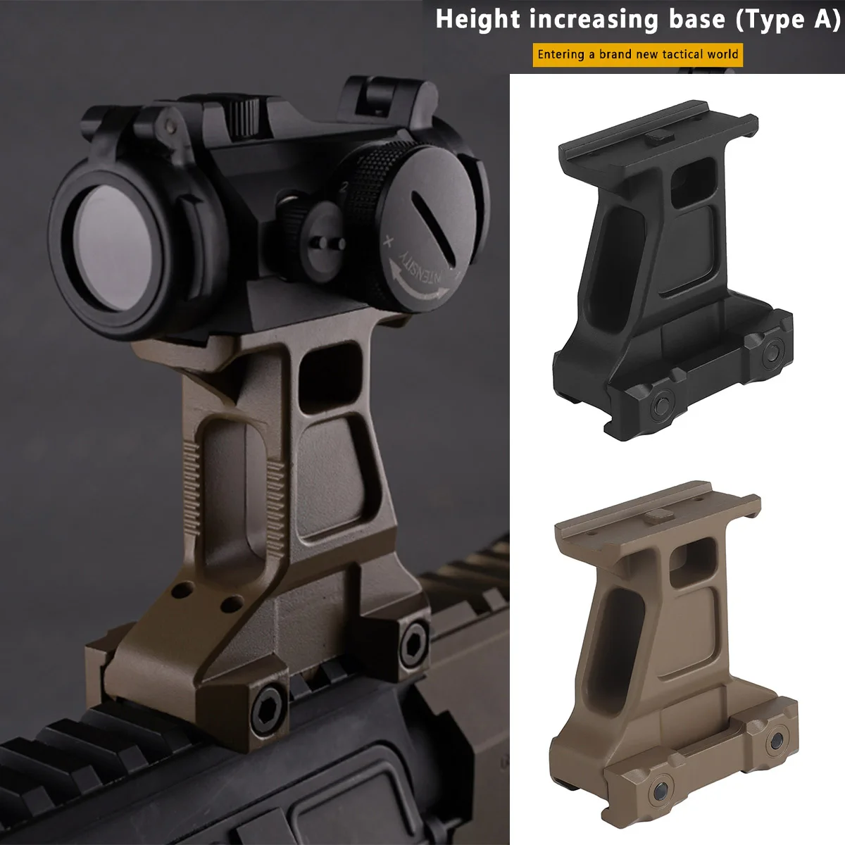 

Tactical Metal Fast Scope Red Dot Sight Lerna Mount Kit Elevated Base Hunting Mounts Fit 20mm Picatinny Rail Weapon Accessories