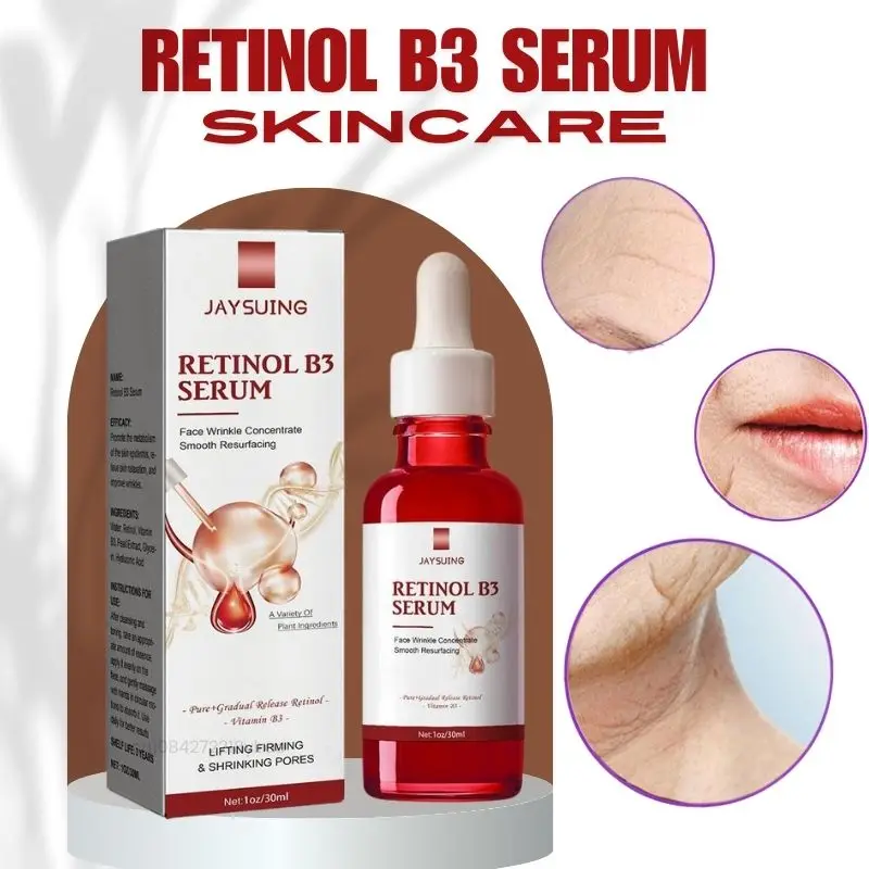 

Retinol Facial Serum Vitamin B3 Essential For Lines Wrinkles Shrink Pores,Anti-Aging Remove Face Dark Spot For Skincare Serum