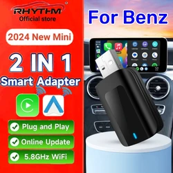 Wireless Adapter CarPlay Android Auto 2in1 Smart Dongle Play&Plug For Benz A‑Class Vito CLA‑Class SprinterMetris Citan GLB‑Class
