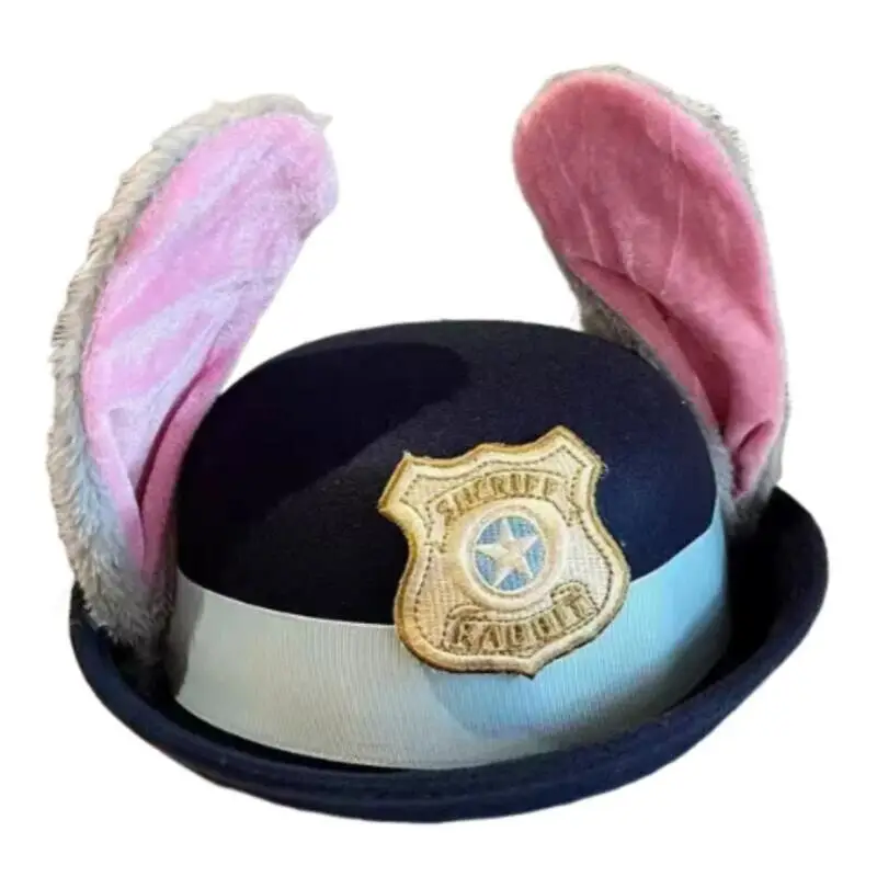 Judy – chapeau avec oreilles de lapin pliables, accessoires de Cosplay pour femmes et filles, Anime lapin policier, couvre-chef mignon, accessoires cadeau, nouvelle collection