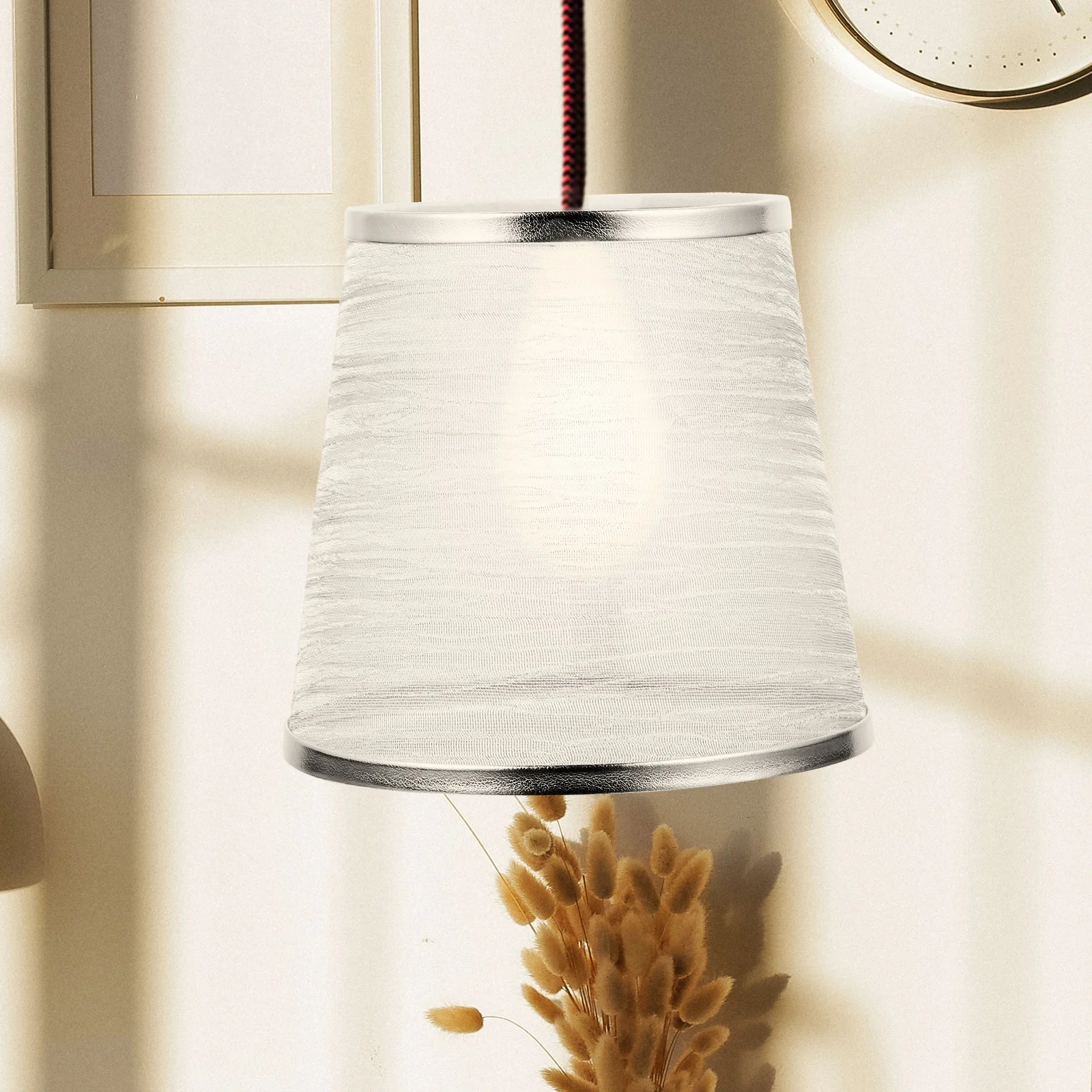 

Retro Small Lampshade Cloth Cover for Table Pendant Wall Light Shades Decorative Drum Lamp Lighting Accessories Warm Atmosphere