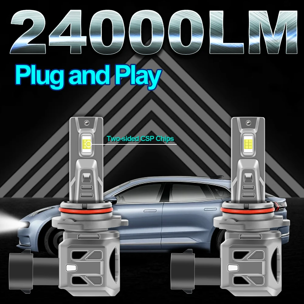 

120W H7 LED Headlights H4 H11 Car Fog Lights Bulbs H1 H8 H9 9005 9006 Plug-N-Play HB3 HB4 24000LM High Power 3570 CSP Headlamps