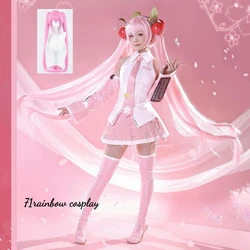 Mikuu Cosplay Sakura Miku Cosplay Kostuums Mikuu Uniformen JK Formule Jurk Sets Pruik Kleding Anime Mooie MIKUKU Cosplay